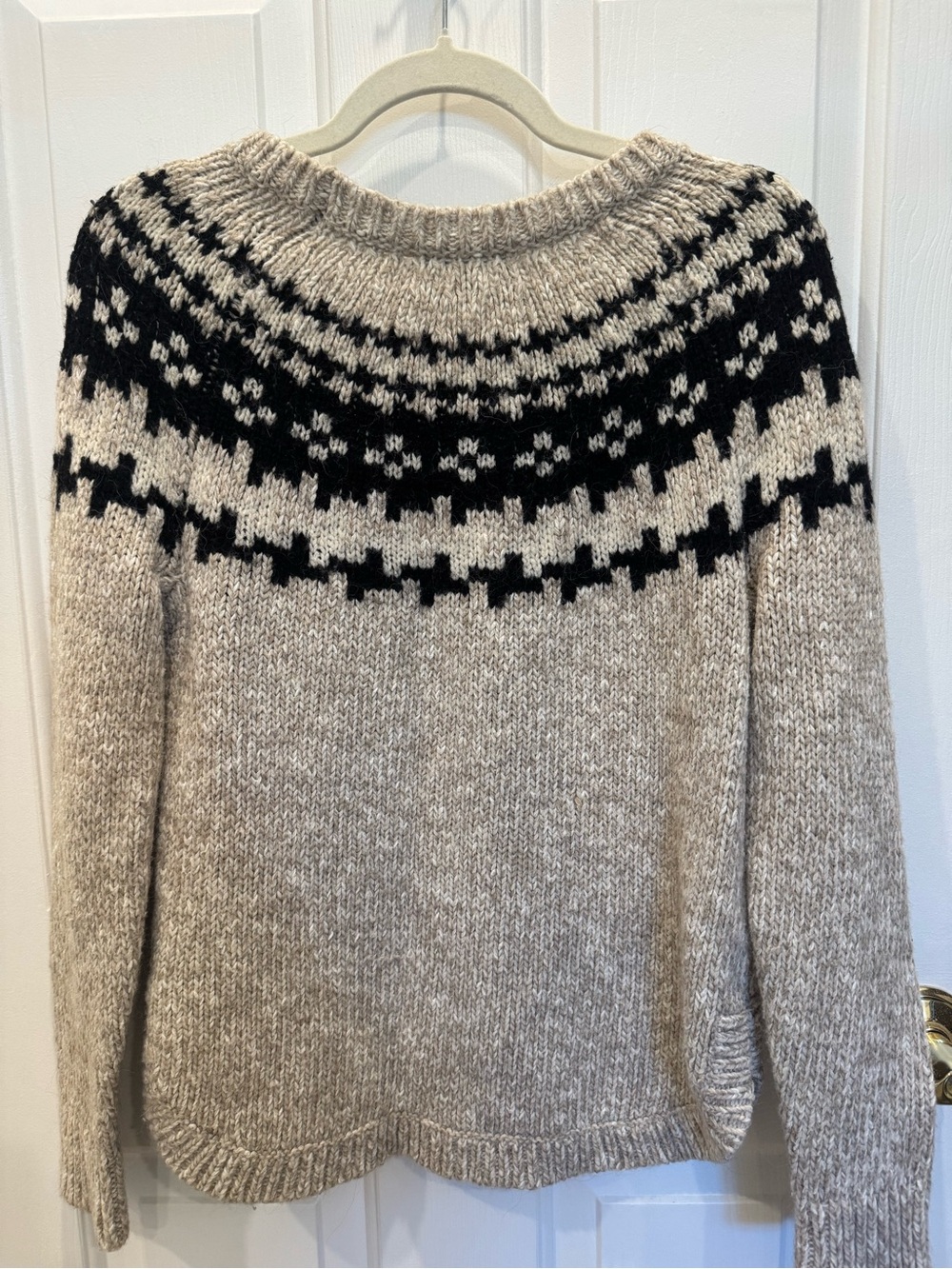 Madewell Cozy Fair Isle Alpaca Wool Blend Crewneck Sweater Size M - Picture 4 of 6